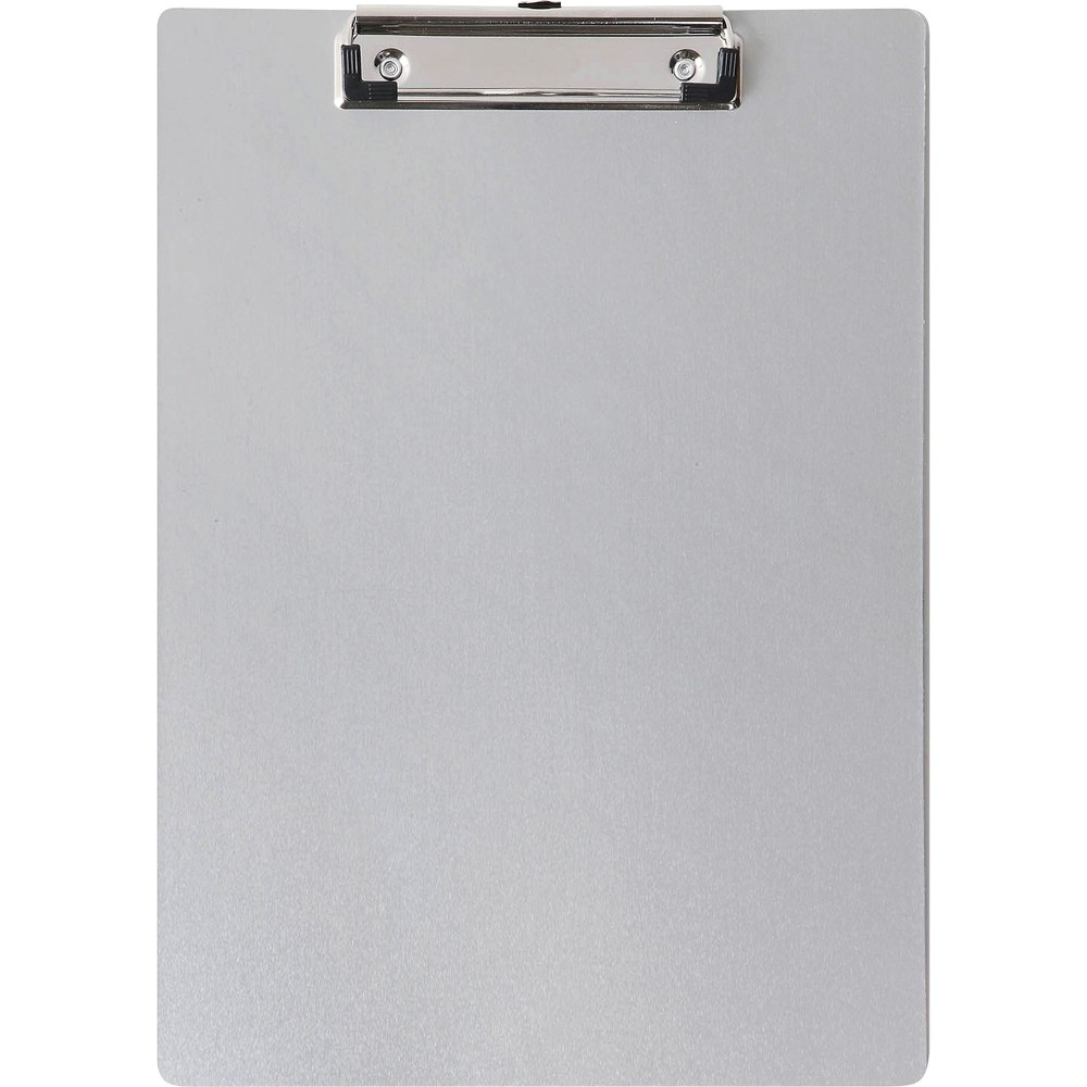 Business Source Aluminum Clipboard - 8 1/2in x 11in Sheet Size - Aluminum - Silver - 1 Each MPN:49261