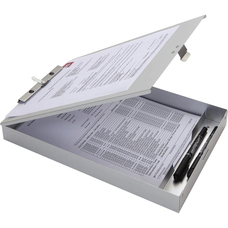 Business Source Form Holder Storage Clipboard, Letter Size, Silver MPN:49262