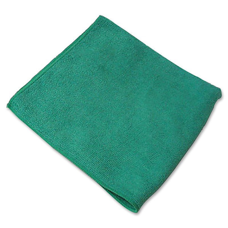 Genuine Joe General Purpose Microfiber Cloth - For General Purpose - 16in Lx16in W - Green - 12/Bag - 15/Carton - 39505CT MPN:39505CT