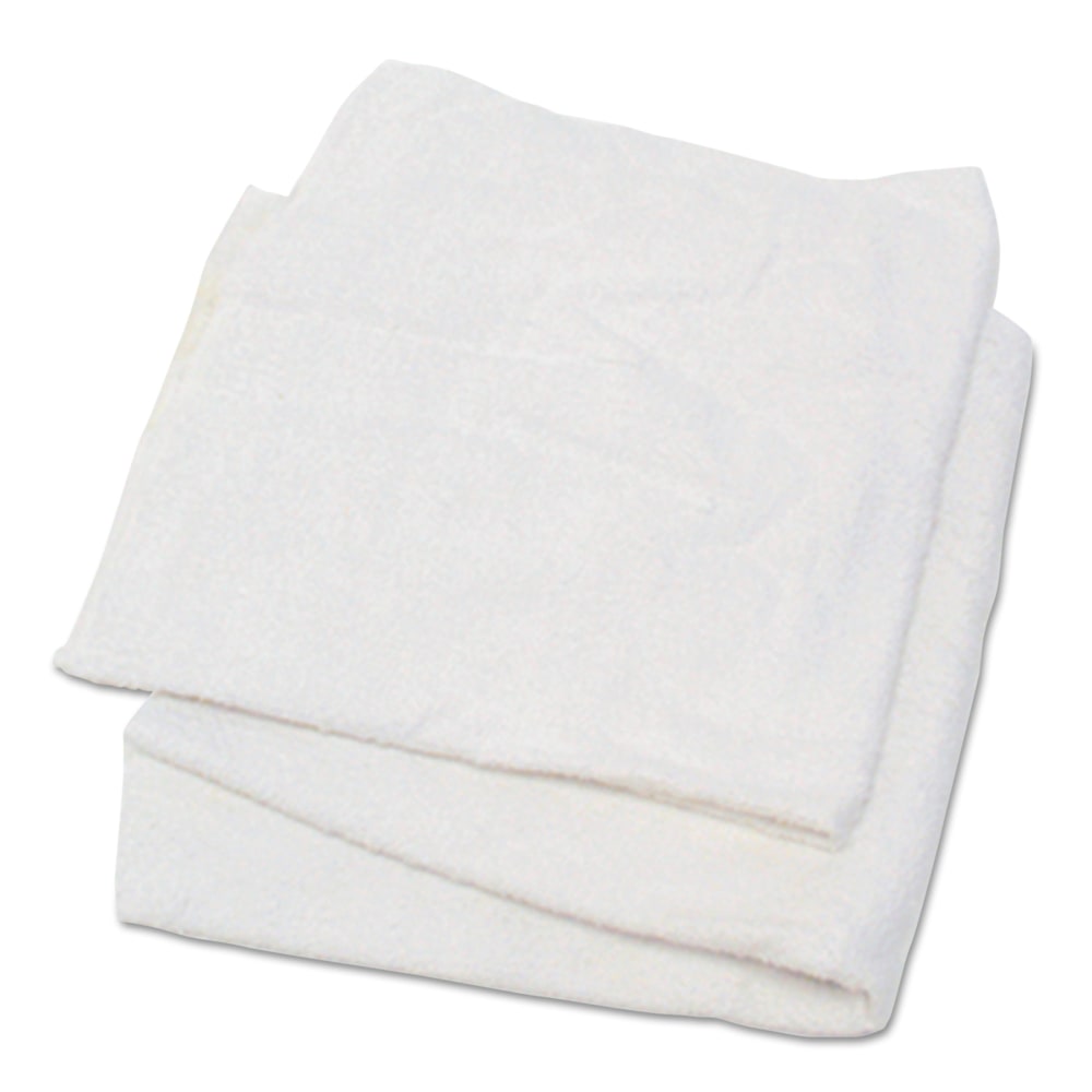 HOSPECO Woven Terry Rags, 15in x 17in, White, 25 Lb MPN:HOS 537-25