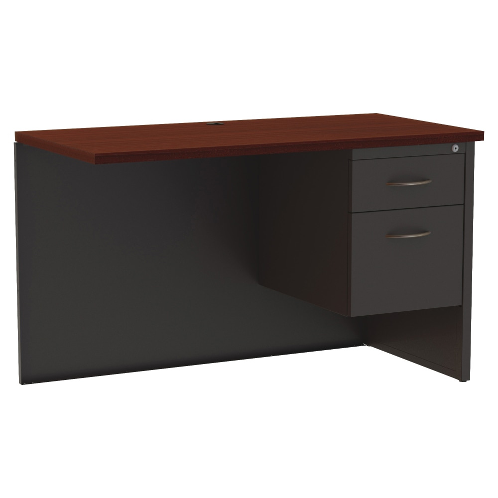 WorkPro Modular 48inW Right Return For Computer Desk, Charcoal/Mahogany MPN:79154