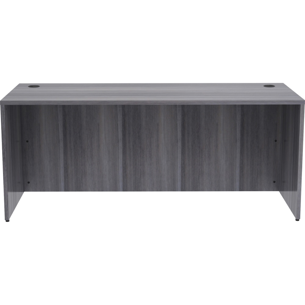 Lorell Essentials 72inW Computer Desk, Weathered Charcoal MPN:LLR69551