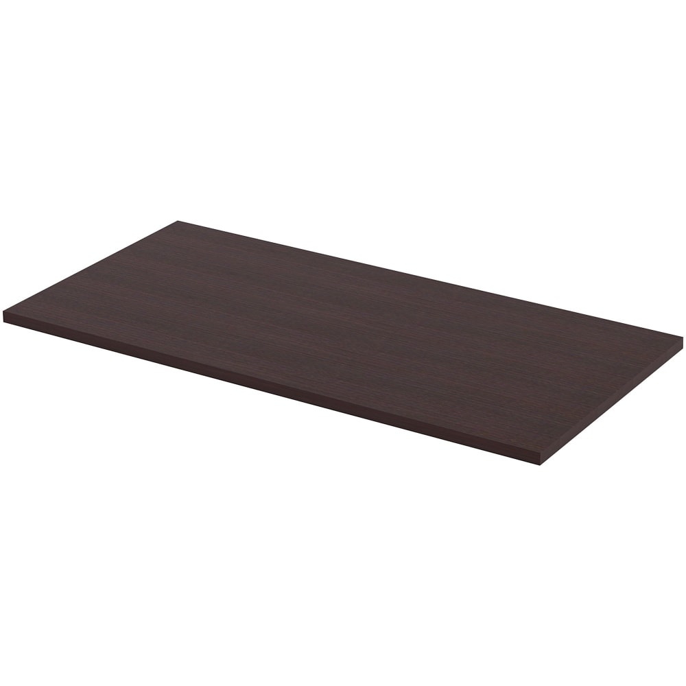 Lorell Quadro Sit-To-Stand Laminate Table Top, 48inW x 24inD, Espresso MPN:59639