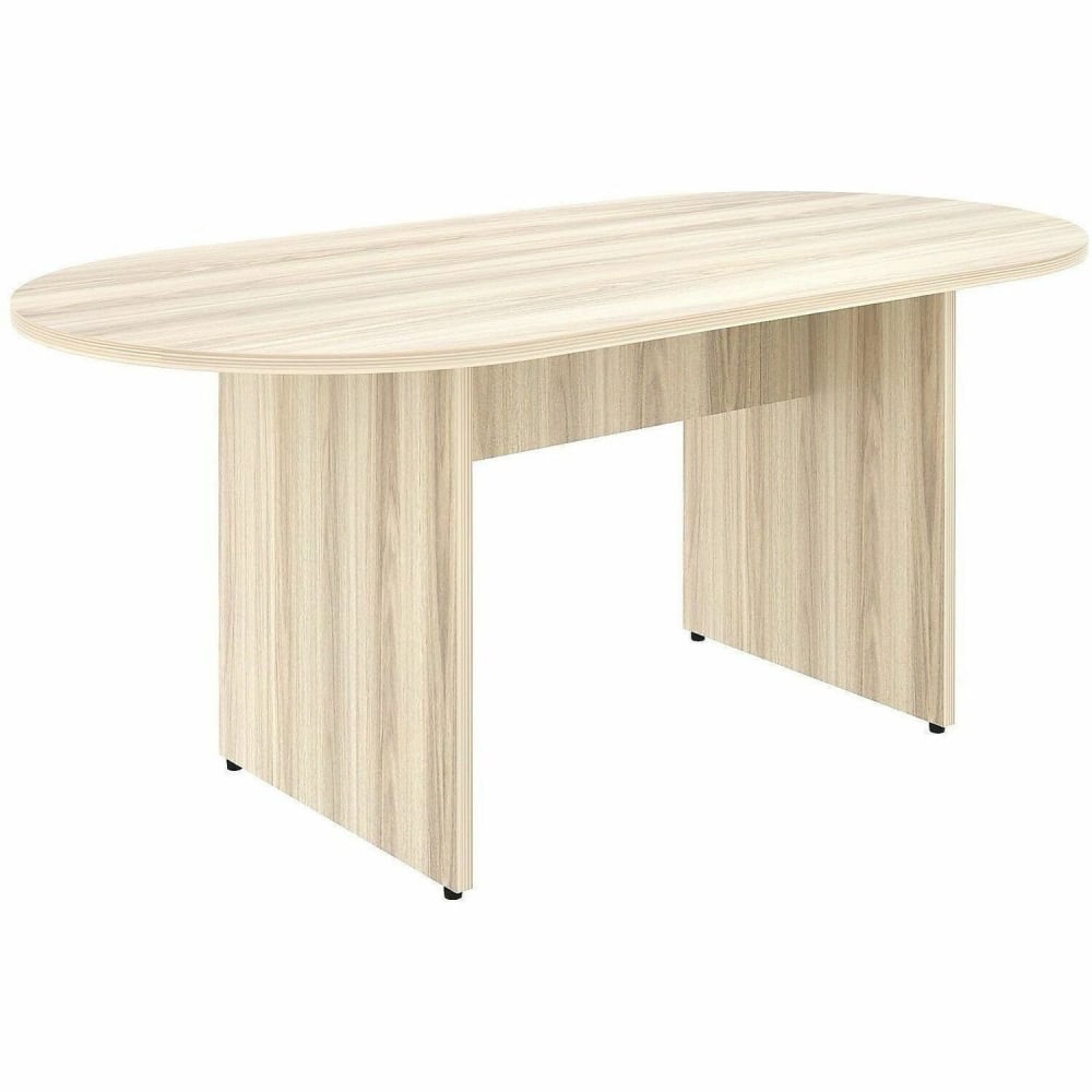 Lorell Essentials Oval Conference Table, 29.5inH x 72inW x 36inD, Modern Elm/Mahogany, 66370 MPN:66370