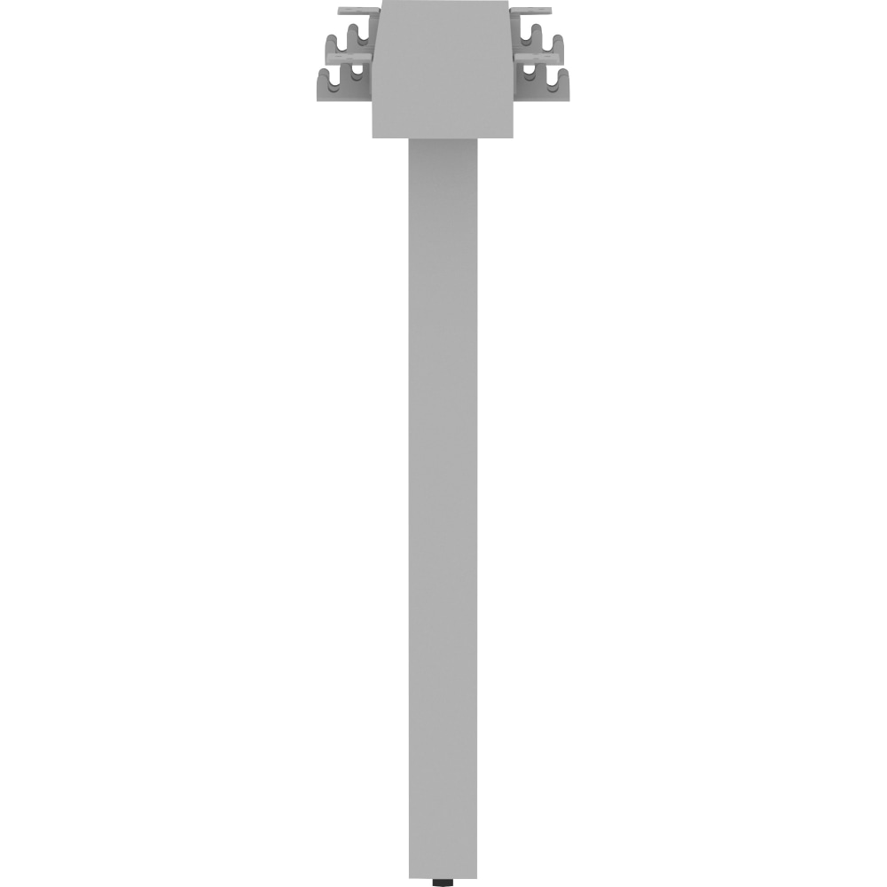 Lorell Relevance Series Middle Unite Leg Table Base, 28-1/2inH x 38-5/8inW x 6-5/16inD, Silver MPN:LLR16252