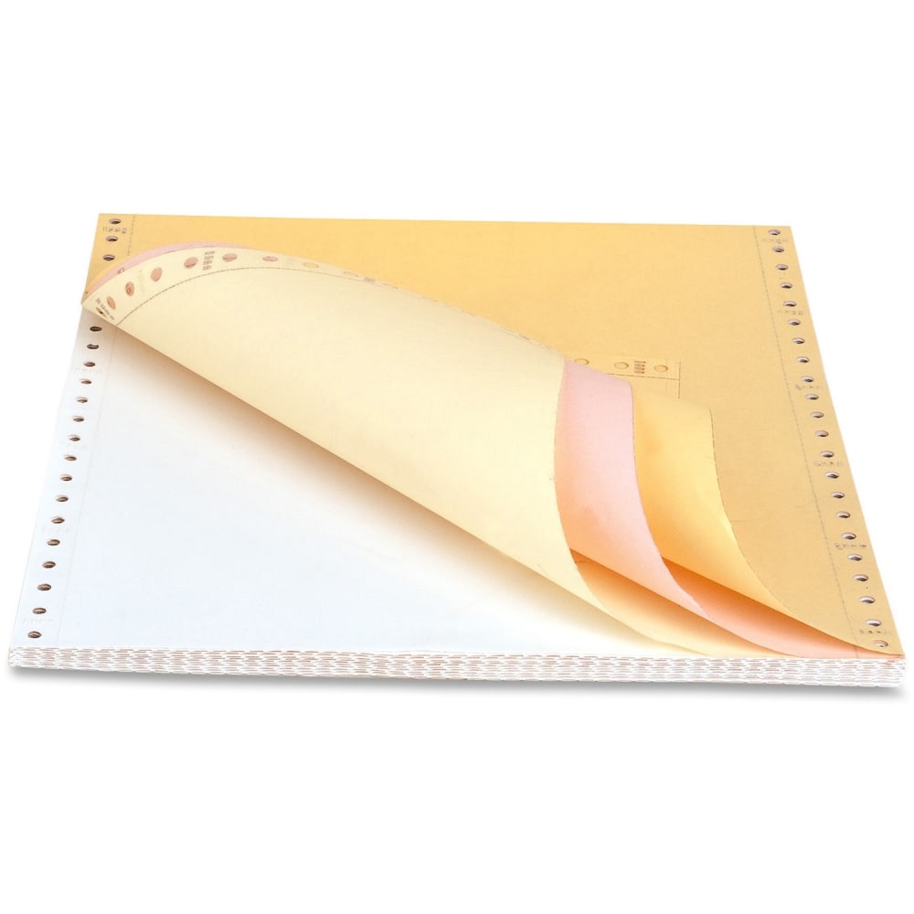 Sparco Dot Matrix Print Continuous Paper, Letter Size (8 1/2in x 11in), 15 Lb, Assorted Colors, Carton Of 900 Forms MPN:01386