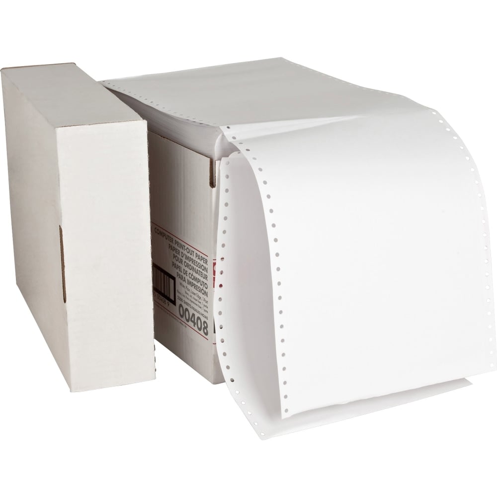 Sparco Continuous Paper, 9 1/2in x 11in, 20 Lb, White, Carton Of 2,300 Forms MPN:00408