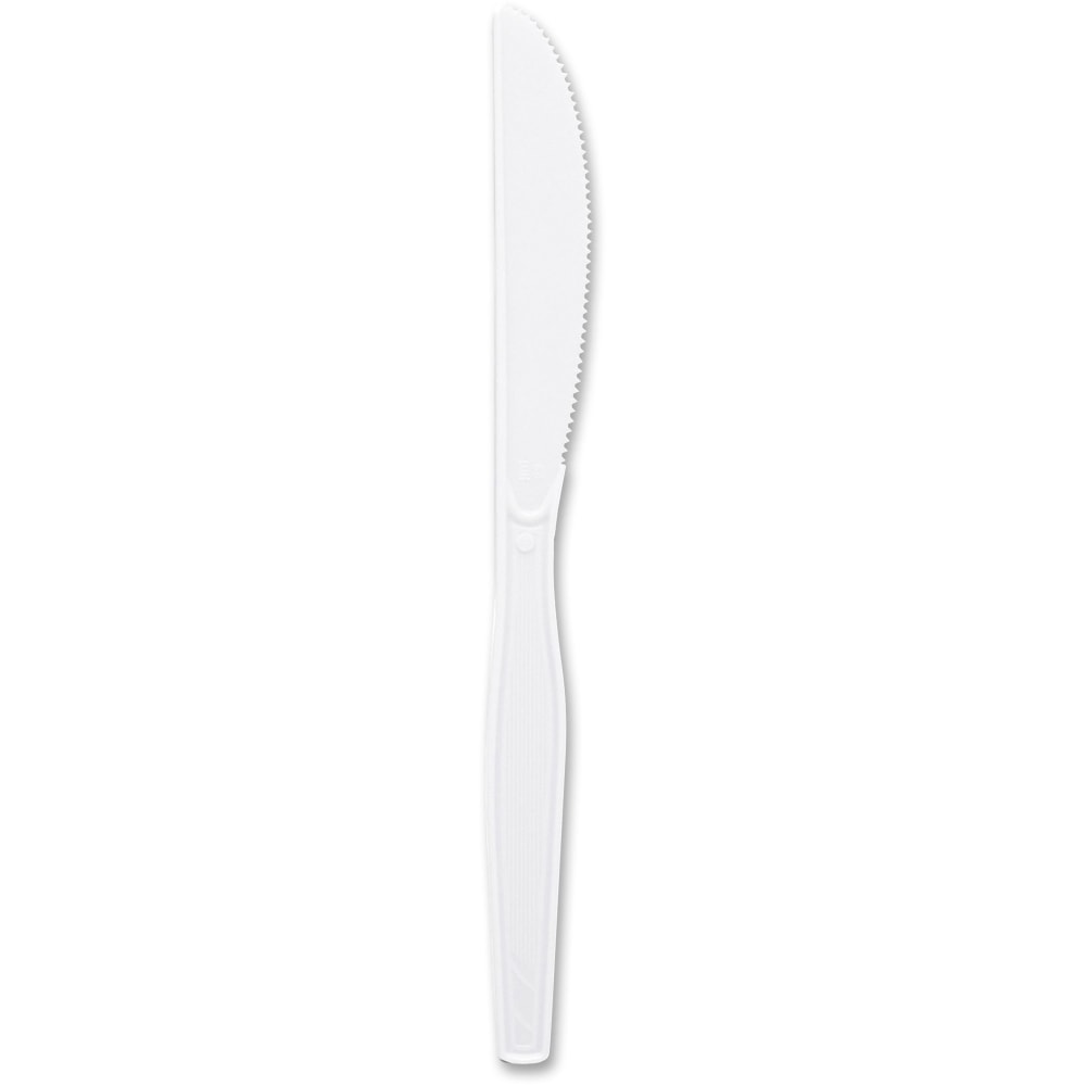 Genuine Joe Heavyweight Disposable Knives - 1 Piece(s) - Knife - 1 x Knife - Disposable - White - 1000 / Carton MPN:30401
