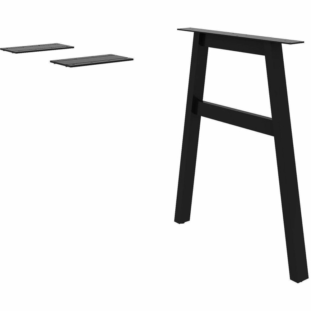 Lorell Adjustable Table Leg Bases & Returns, Assembly Required, Black, 1 / Each, 16288 MPN:16288