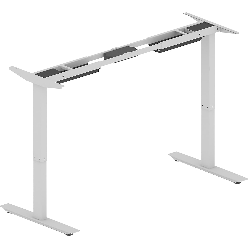 Lorell Sit-to-Stand 2-Tier Base, 45-1/10inH x 68-1/2inW x 26-7/16inD, Silver MPN:25971