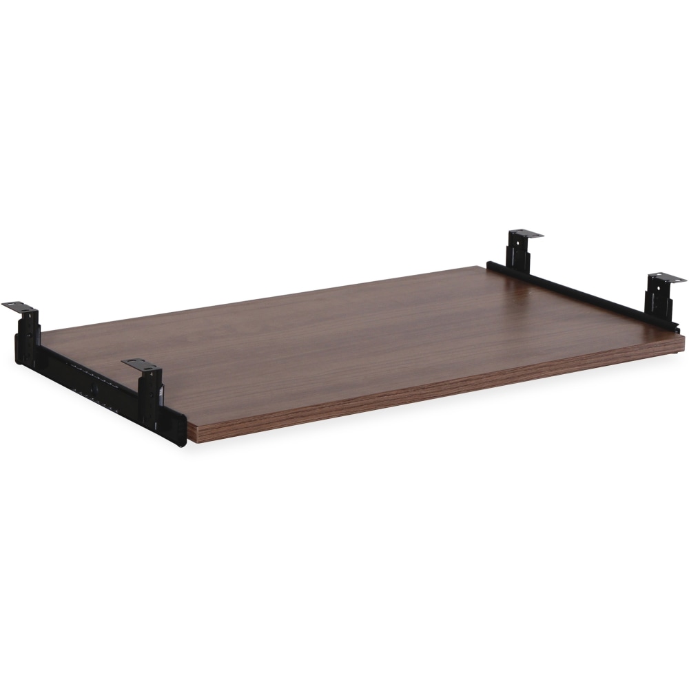 Lorell Essential Series Laminate Keyboard Tray, 1-1/16inH x 12-3/16inW x 7-1/4inD, Walnut MPN:69992