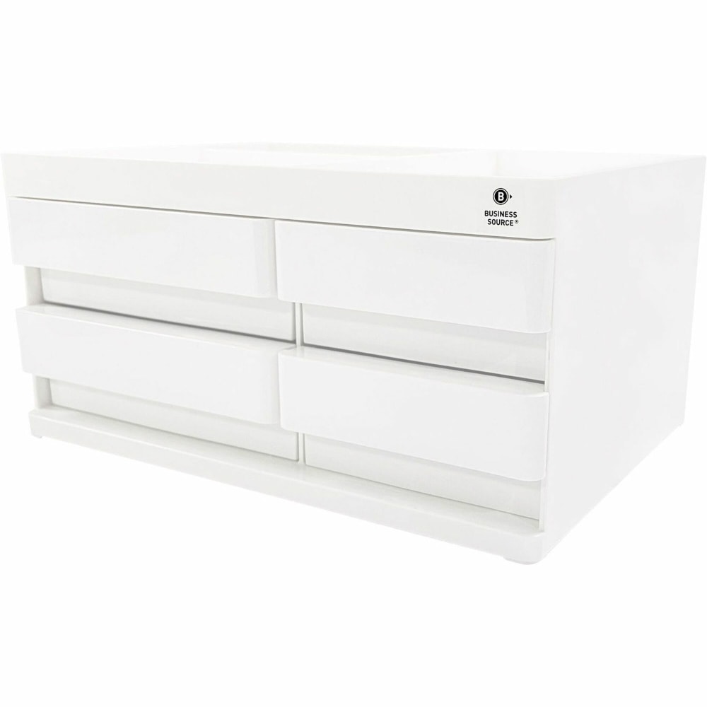 Business Source Multi-Drawer Desktop Organizer - 4 Compartment(s) - 4 Drawer(s) - 5.20inx10.40inx 7.40in Depth - 11882 MPN:11882