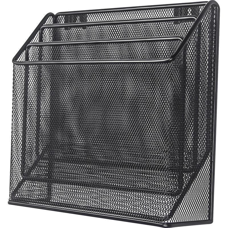 Lorell Mesh 3-Tier Desktop Sorter, Black MPN:84138