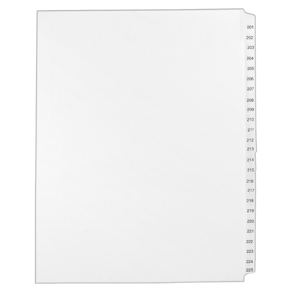Avery Standard Collated Legal Dividers Avery Style, 8 1/2in x 11in, White Dividers/White Tabs, 201-225 Tab Set, Pack Of 25 MPN:1338