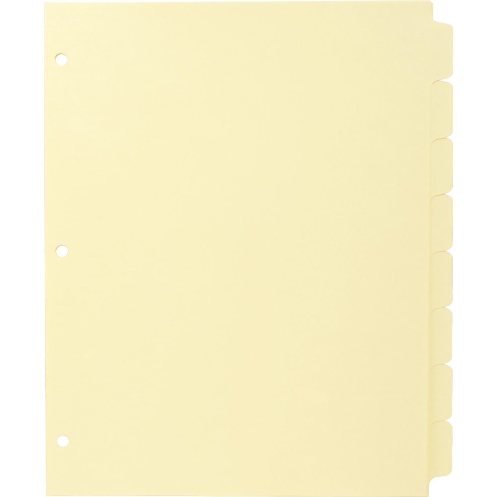 Business Source Mylar-reinforced Plain Tab Indexes - 8 Write-on Tab(s) - 8 Tab(s)/Set - 8.5in Dividerx 11in Divider - 16481 MPN:16481