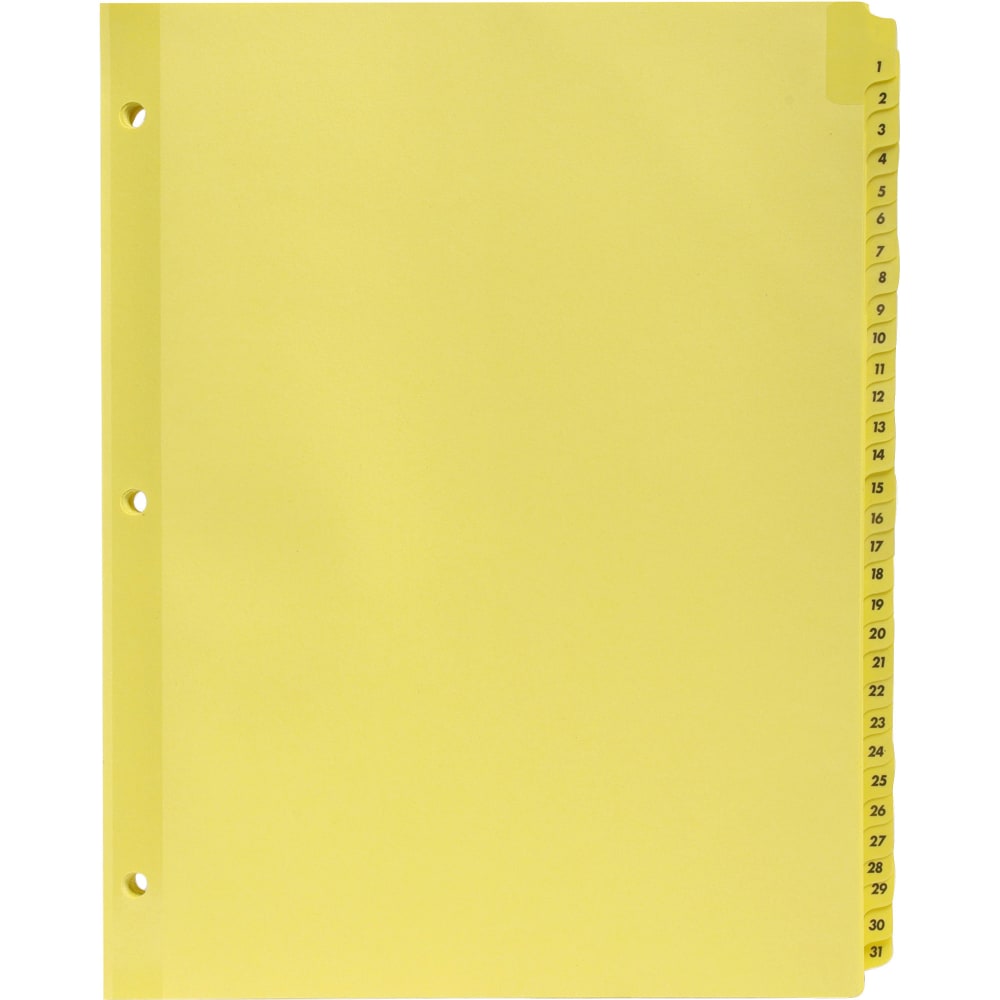 Sparco 1-31 Index Dividers, 8-1/2in x 11in, Buff MPN:01808
