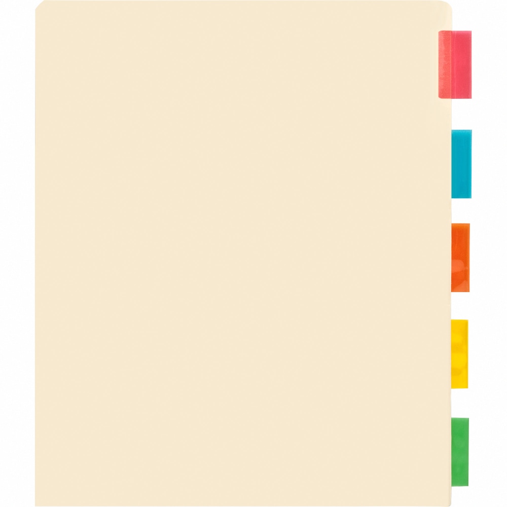 Sparco Ring Binder Pocket Tab Dividers, 8 1/2in x 11in, Assorted, Set Of 5 MPN:02073