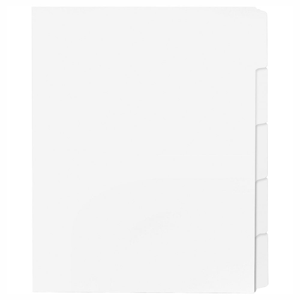Sparco Straight Collated Index Dividers, White, Box Of 50 Sets MPN:21002