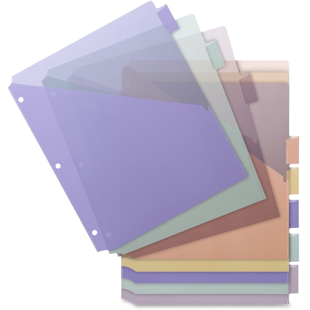 Business Source Pocket Index Dividers - 8 Print-on Tab(s) - 8.5in Dividerx 11in Divider - Letter - Plastic Divider - 32372 MPN:32372