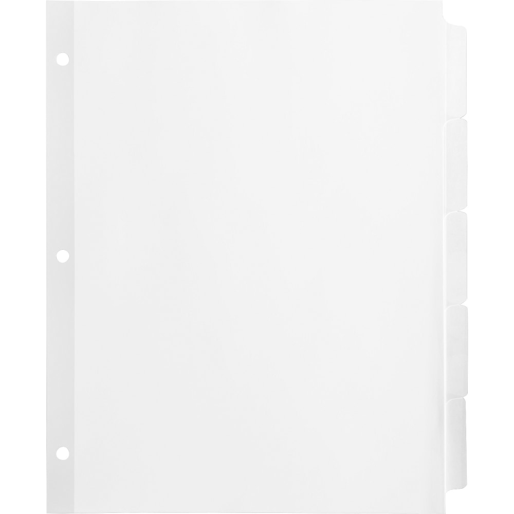 Business Source Reinforced Hole Punched Indexes, 5 Write-on Tabs, Box of 36 - 36683 MPN:36683