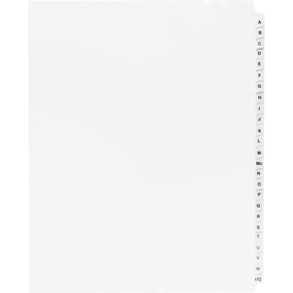 Sparco A-Z Quick Index Dividers With Contents Page, A-Z, White MPN:05858