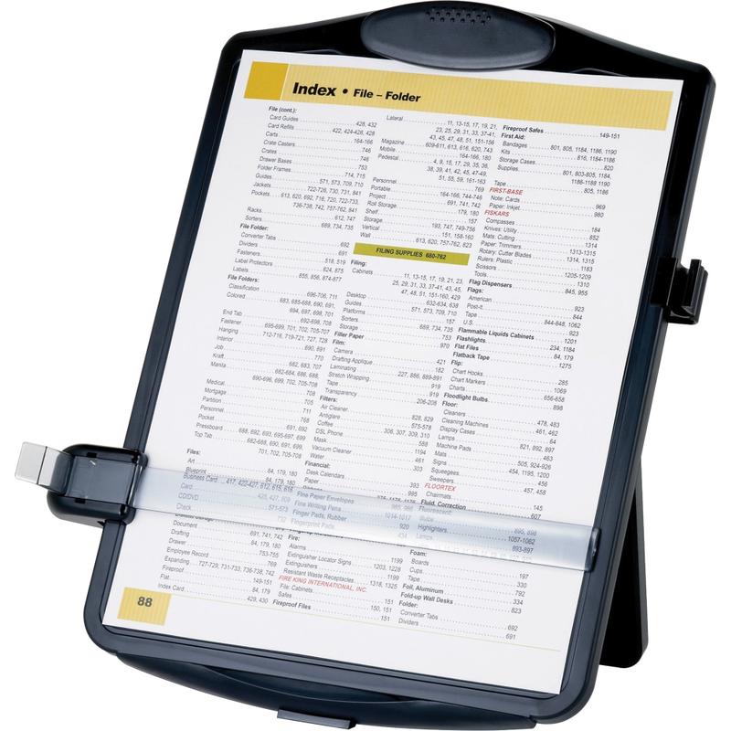 Sparco Adjustable Easel Document Holder - 10in x 2in x 14in - 1 Each - Black MPN:38950