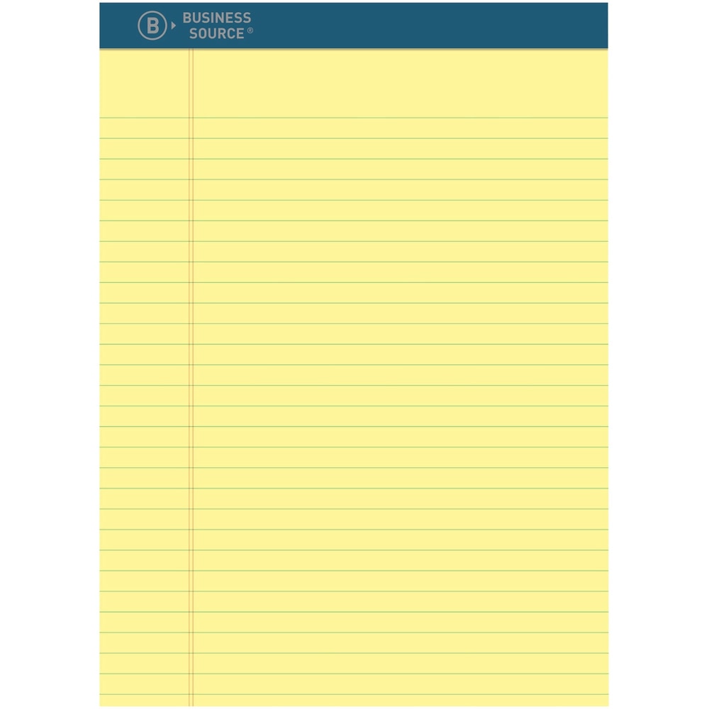 Business Source Premium Writing Pad, 2.50inH x 8.5inW x 11.8inL, Tear Proof, Sturdy Back, Bleed-free, 1 Dozen MPN:03108