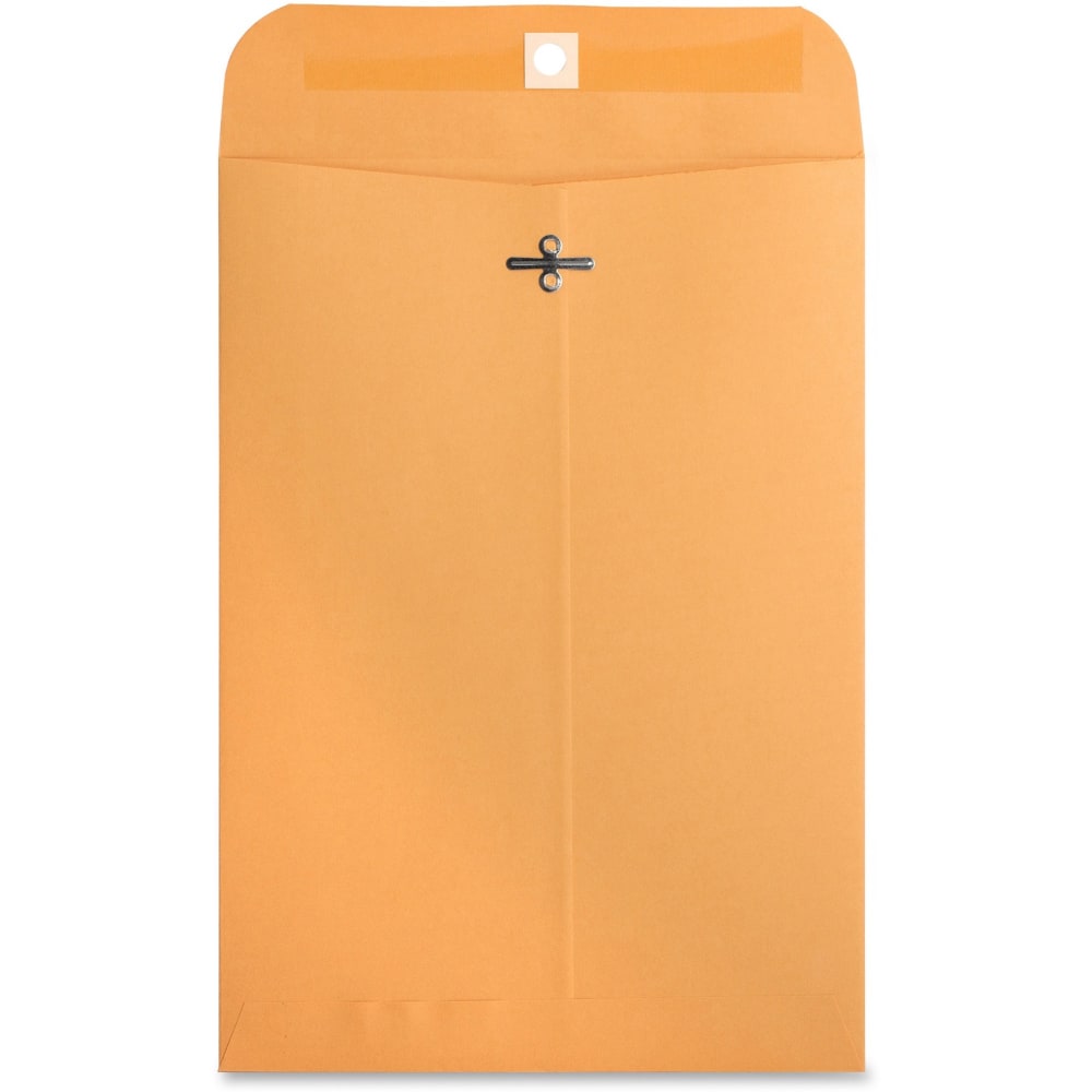 Business Source Heavy-duty Clasp Envelopes - Clasp - #75 - 7 1/2in Width x 10 1/2in Length - 28 lb - Clasp - Kraft - Kraft - 100 / Box MPN:36662