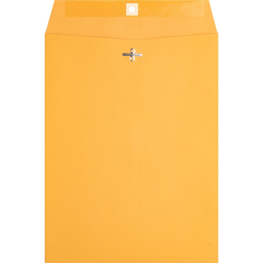 Business Source Heavy-duty Clasp Envelopes - Clasp - #90 - 9in Width x 12in Length - 28 lb - Clasp - Kraft - Kraft - 100 / Box MPN:36663