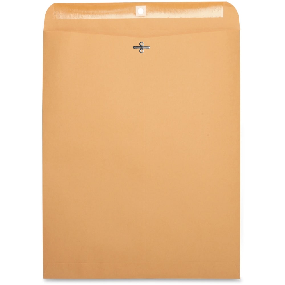 Business Source Heavy-duty Clasp Envelopes - Clasp - #110 - 12in Width x 15 1/2in Length - 28 lb - Clasp - Kraft - Kraft - 100 / Box MPN:36667
