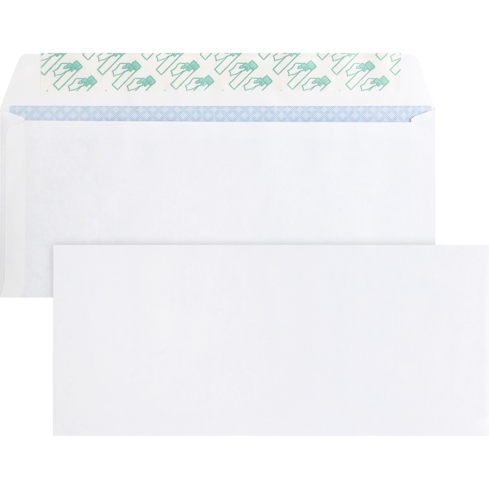 Business Source Regular Tint Peel/Seal Envelopes - Business - #10 - 9 1/2in Width x 4 1/8in Length - 24 lb - Peel & Seal - White - Wove - 500 / Box MPN:36682
