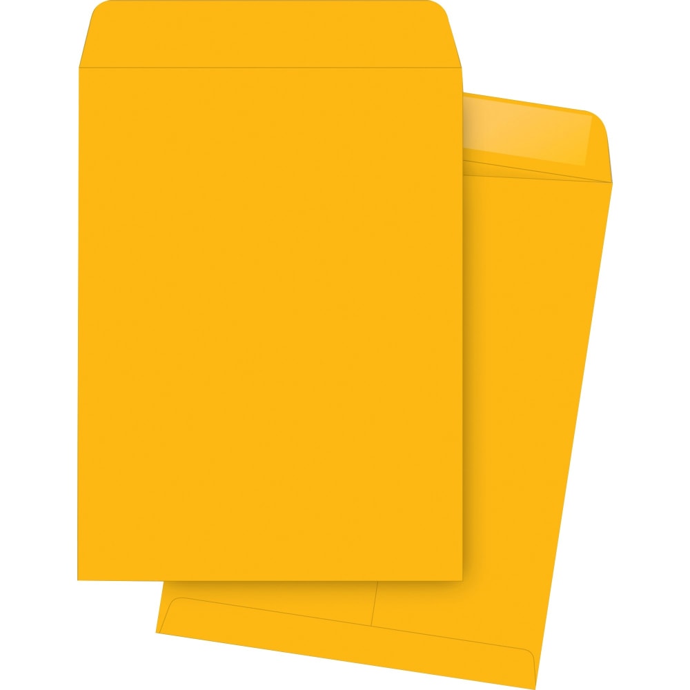 Business Source Durable Kraft Catalog Envelopes - Document - #10 1/2 - 9in Width x 12in Length - 24 lb - Gummed - Kraft - Kraft - 250 / Box MPN:42104
