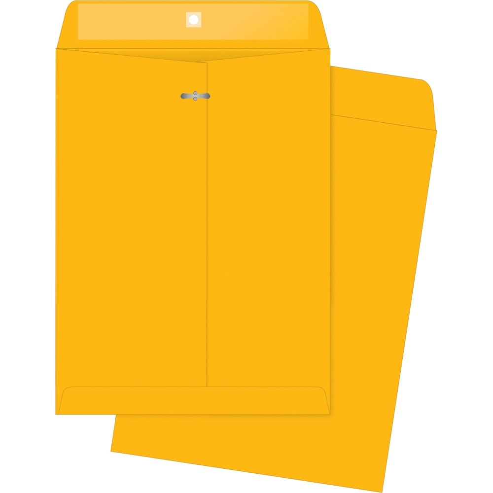 Business Source Kraft Envelopes - Clasp - #97 - 10in Width x 13in Length - 32 lb - Clasp - Brown Kraft - Kraft - 100 / Box MPN:04426