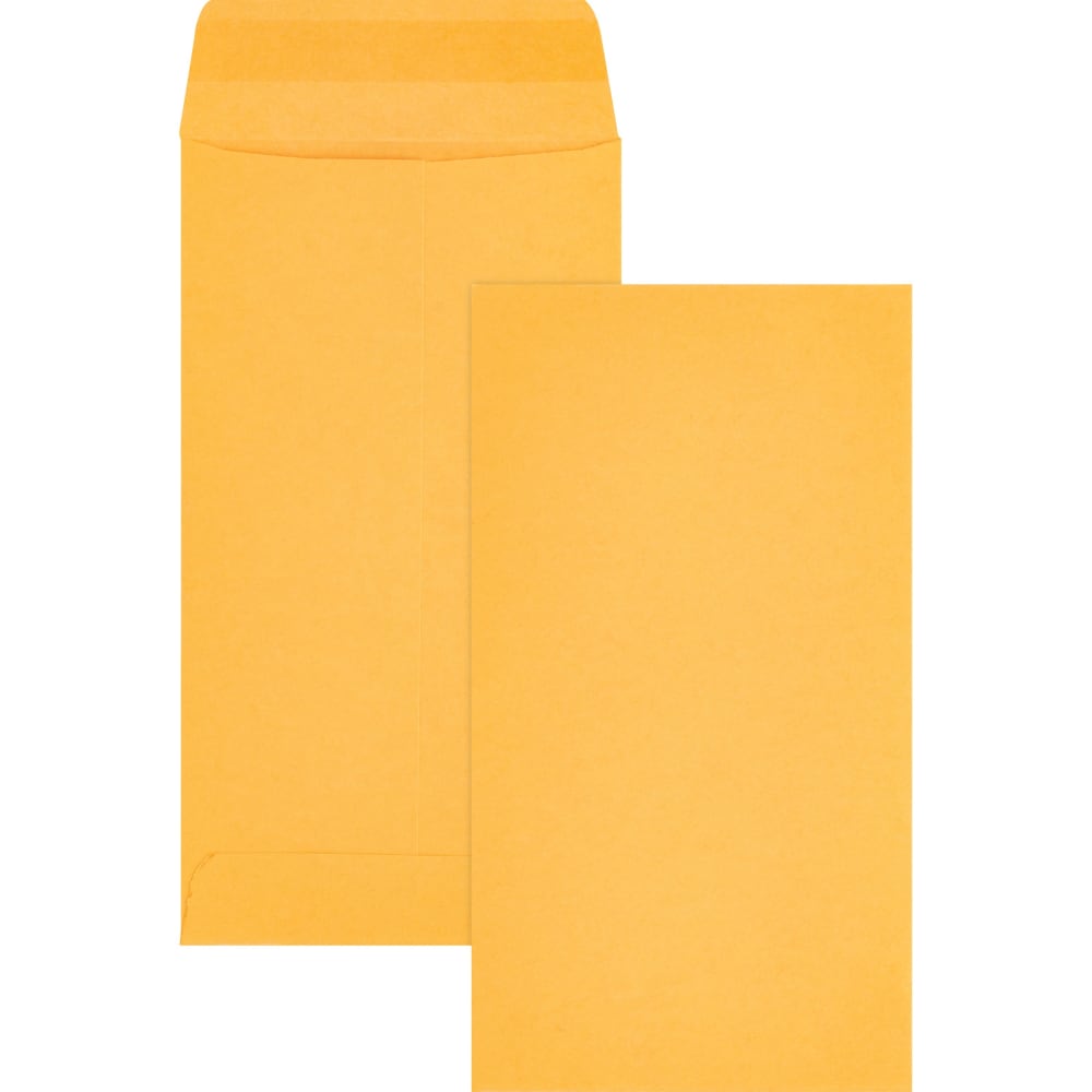 Business Source Little Coin No. 7 Kraft Envelopes - Coin - #7 - 3 1/2in Width x 6 1/2in Length - 28 lb - Gummed - Brown Kraft - Kraft - 500 / Box MPN:04446