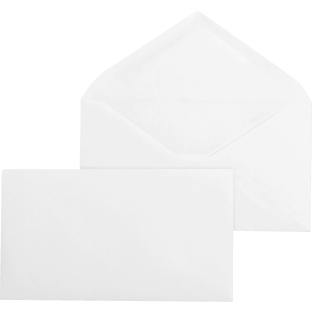 Business Source Diagonal Seam No. 9 Envelopes - Business - #9 - 3 7/8in Width x 8 7/8in Length - 24 lb - Gummed - White - Wove - 500 / Box MPN:04469