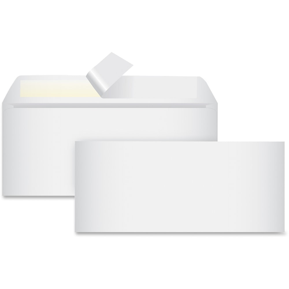 Business Source No. 10 Peel-to-seal Envelopes - Business - #10 - 4 1/8inx 9 1/2in Diameter - 24 lb - Peel & Seal - White - Wove - 100 / Box - 99713 MPN:99713