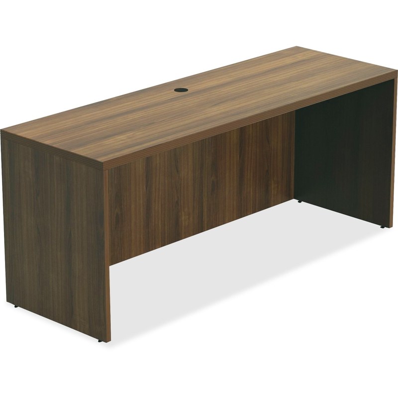 Lorell Chateau 60inW Credenza Computer Desk, Walnut MPN:34311