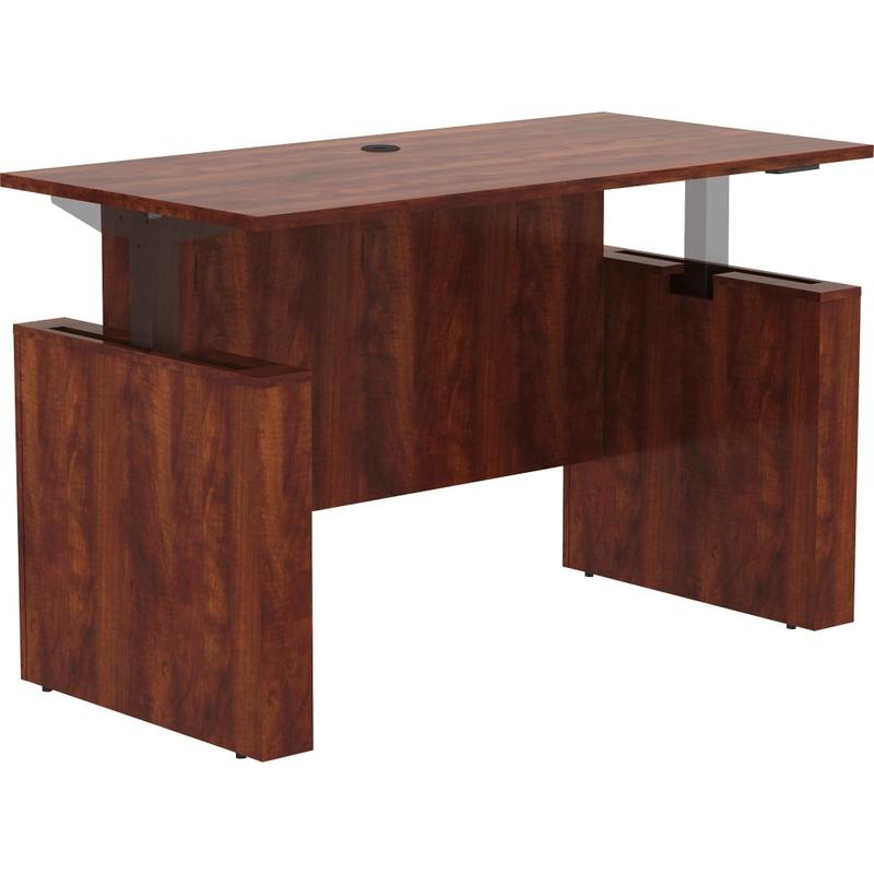 Lorell Essentials Sit-to-Stand 60inW Desk Shell, Cherry MPN:69570