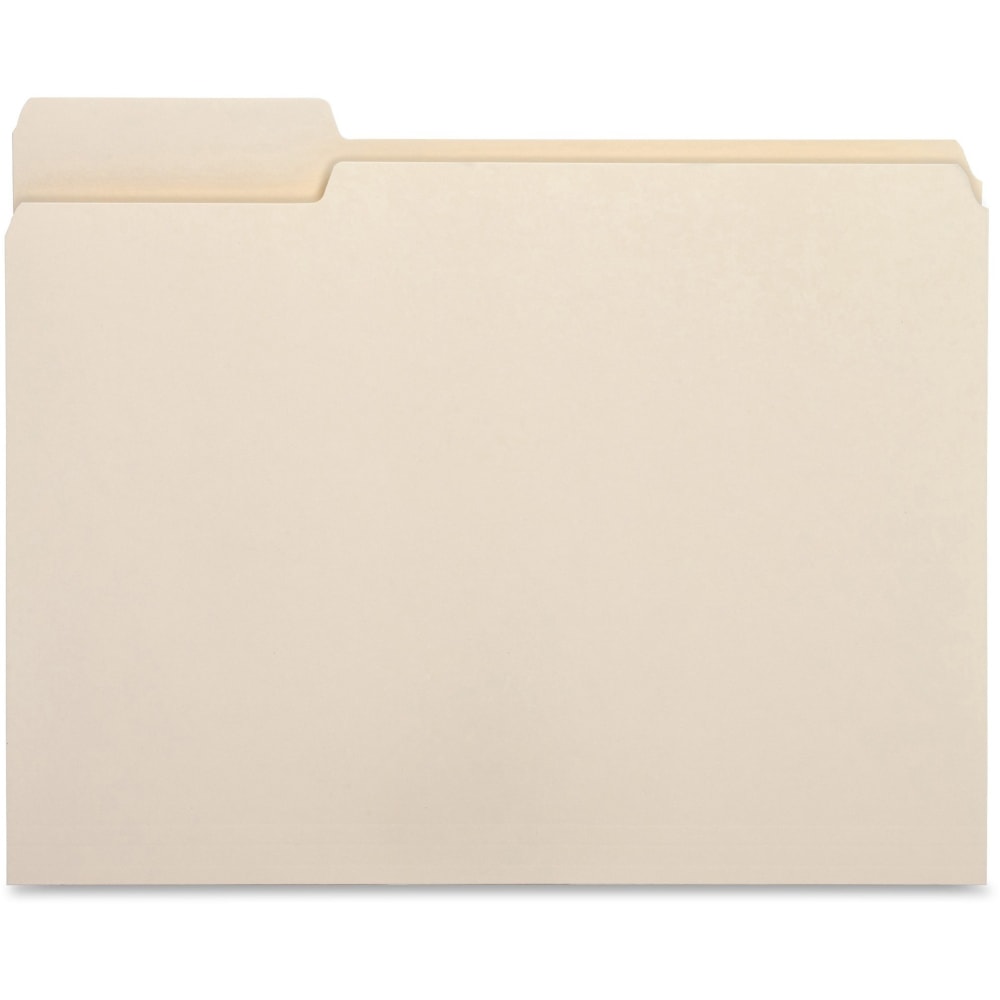 Business Source 1/3-Cut Left Tab File Folders, 3/4in Expansion, Letter Size, Manila, Box Of 100 Folders MPN:16490