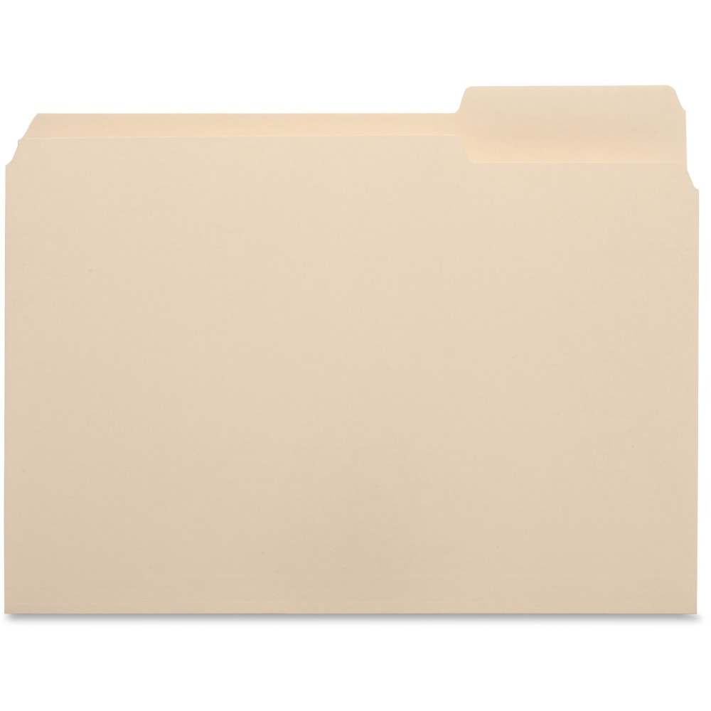 Business Source 1/3-Cut Right Tab File Folders, 3/4in Expansion, Letter Size, Manila, Box Of 100 Folders MPN:16492