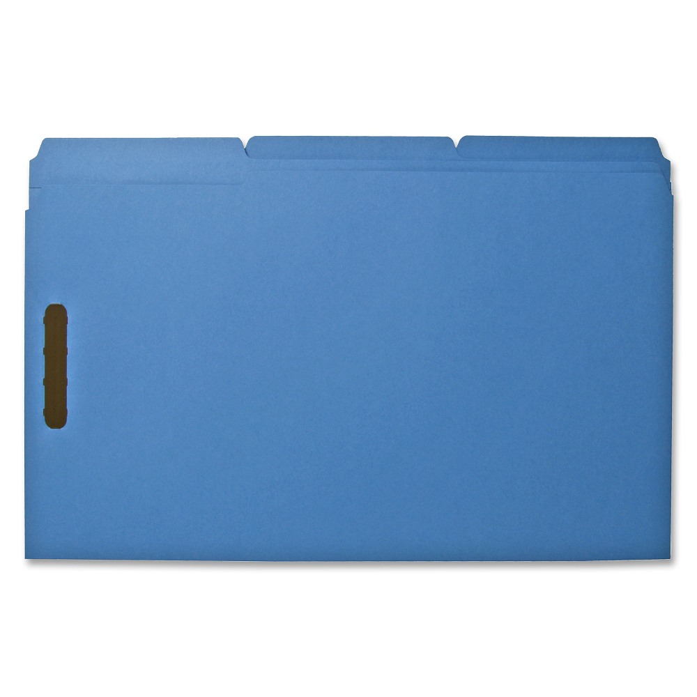 Sparco Color Fastener Folders With 2-Ply Tabs, Legal Size, Blue, Box Of 50 MPN:17219
