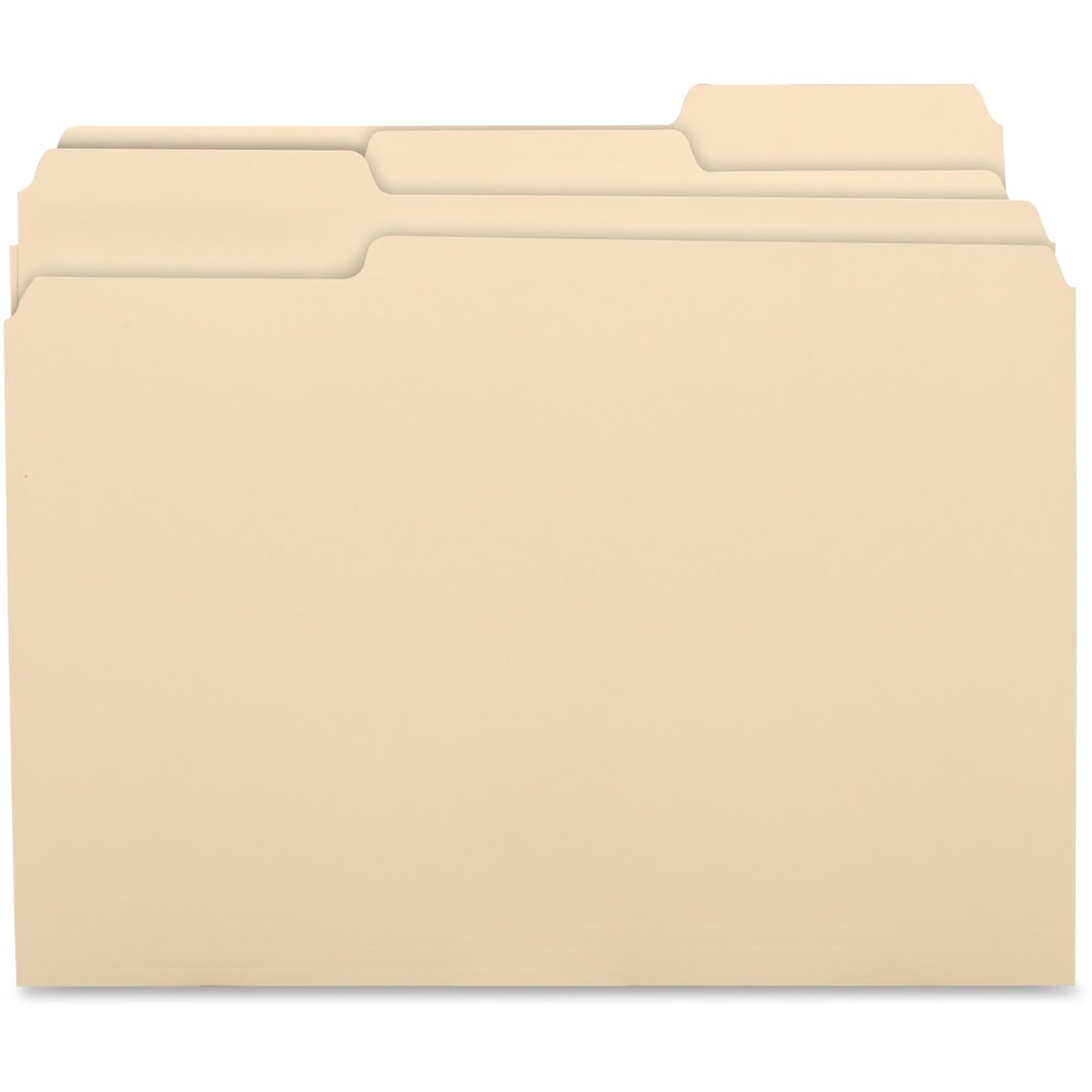 Business Source1/3-Cut Tab Folders, 3/4in Expansion, Letter Size, Manila, Box Of 100 Folders MPN:17525