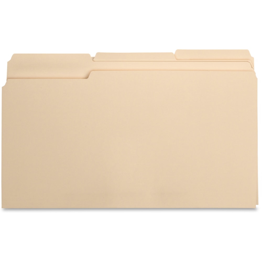 Business Source 1/3 Cut 1-ply Top Tab Manila Folders - Legal - 8 1/2inx14in Sheet Size - 3/4in Expansion - 17526 MPN:17526