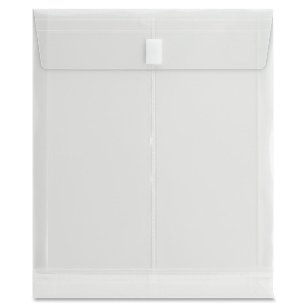 Sparco String & Button Poly-Hide Envelope, 8 1/2in x 11in, Clear MPN:02013