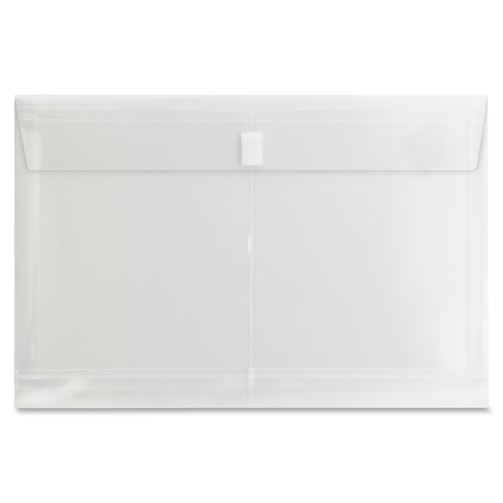 Sparco Side-Open String-A-Long Poly-Hide Envelope, 8 1/2in x 14in, Clear MPN:02019