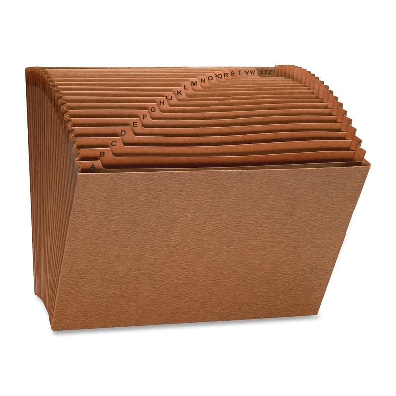 Sparco Heavy-Duty A-Z Accordion File, Letter Size, Brown, 21 Pockets MPN:26534