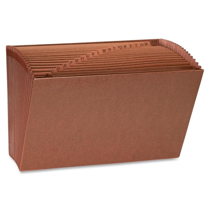 Sparco 30% Recycled Heavy-Duty Accordion File Without Flap, Legal Size, 21 Pockets, A-Z, Brown MPN:26537