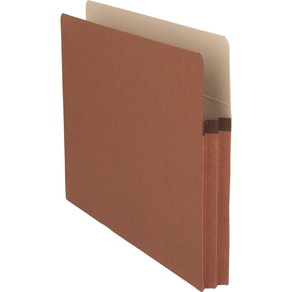 Business Source Straight Tab Cut Letter Recycled File Pocket - 1 3/4in Expansion - Redrope - 25/Box - 65790 MPN:65790
