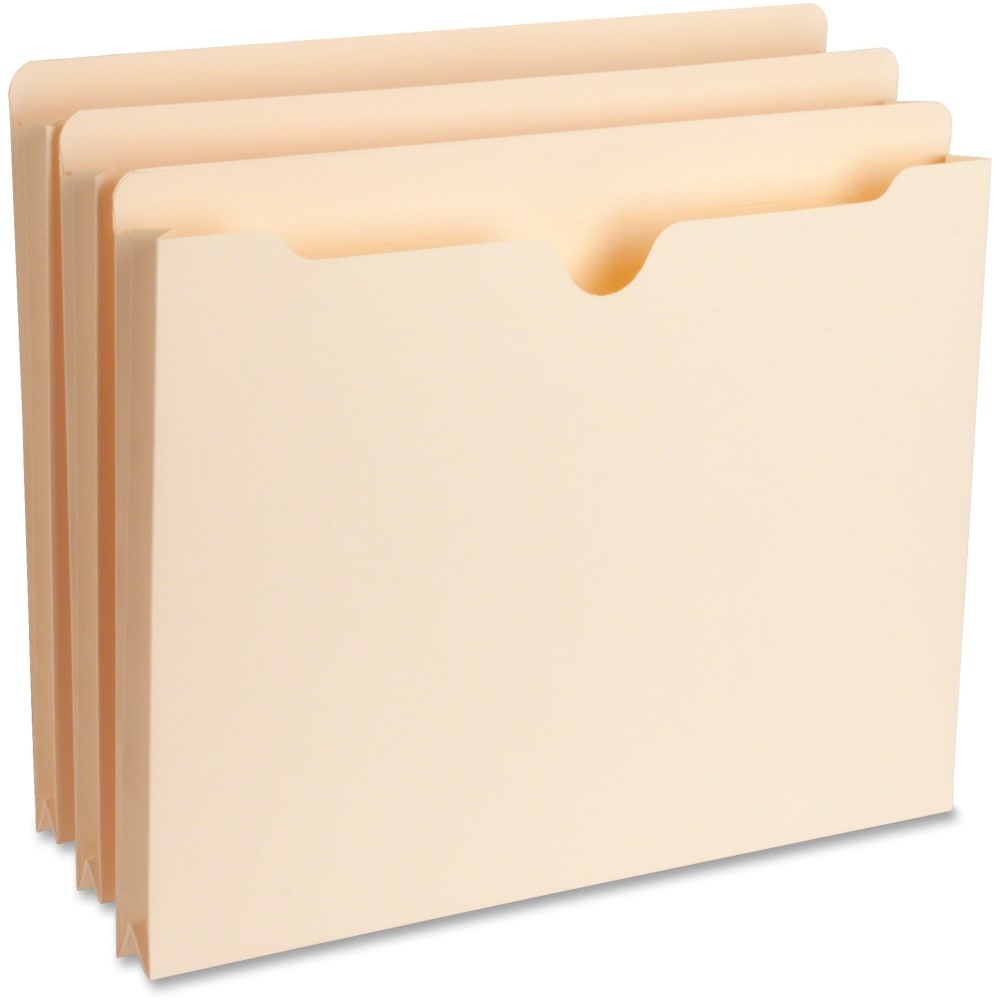 Business Source Straight Tab Cut Letter Recycled File Pocket - 8 1/2inx11in - 50/Box - 65797 MPN:65797