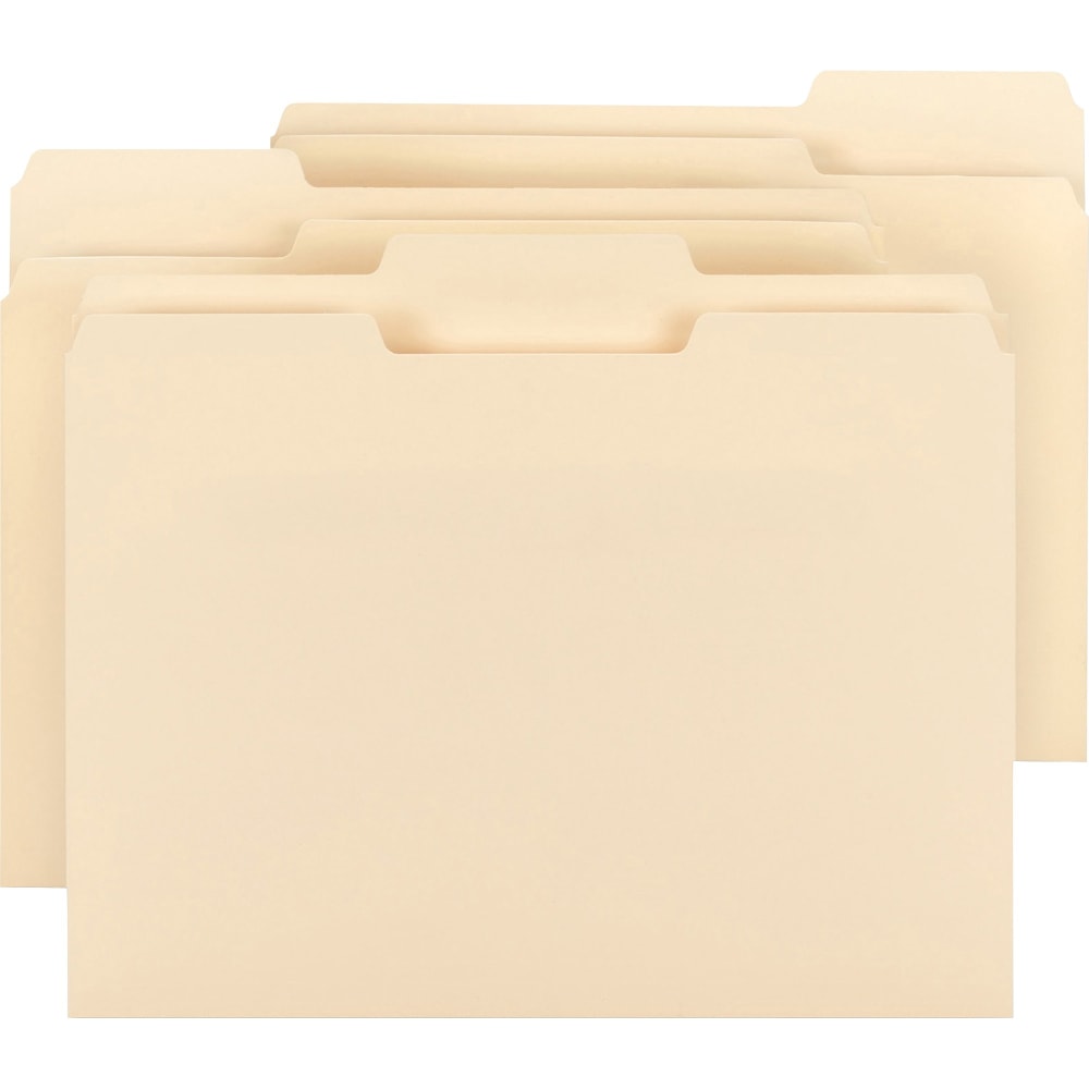 Business Source 1/3-Cut Tab File Folders, 3/4in Expansion, Letter Size, Manila, Box Of 150 Folders MPN:78950